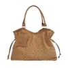 Bolso tote de estilo coreano, nicho retro, estampado de leopardo, para mujer, nueva moda otoño 2026, gran capacidad, para ir al trabajo, de hombro y debajo del brazo