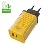 Carregador de Cabeça Ac com Interface Transparente de Ponto 5V2A Adaptador de Energia Carregador Rápido Pd20W+Qc3.0 para Celular