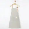 Delantal publicitario, diseño a rayas de algodón y lino, logo personalizado, regalo corporativo promocional, duradero, adecuado para catering, moderno, para uso doméstico, uniforme de trabajo para mujer