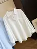 Camisa Casual Larga de Manga Larga Estilo Coreano Perezoso Nueva para Otoño 2026 para Mujer Corte Holgado Versátil Top de Algodón Lavado Ropa de Abrigo