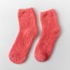 Amazon Calcetines Pantufla para Mujer Felpa Suave Calcetines para Dormir en Casa Calcetines de Forro Polar Coral Calcetines de Color Caramelo de Tubo Medio Transfronterizo