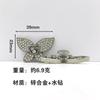 Accesorios de metal para zapatos con agujeros, aleación, corazón con incrustaciones de diamantes, flor puntiaguda, mariposa grande, accesorios para zapatos con agujeros, joyería, hebilla de metal.