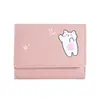 2025 Nueva Cartera Corta de Dibujos Animados Linda Plegable 70% de Descuento Broche Corazón Femenino Ranuras Múltiples para Tarjetas Billetera para Estudiantes