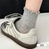 Calcetines Antibacterianos de 10A para Mujer, Bordes Elásticos con Volantes, Calcetines Cortos Cómodos y Amigables con la Piel, Calcetines Deportivos de Algodón Absorbentes del Sudor, Transpirables y Sin Costuras