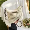 2026 Nueva Bolsa Tejida Simple de Gama Alta Estilo Ins para Viajes Diarios, Bolso de Moda Versátil Casual de Nicho para Mujer