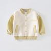 Jaqueta de beisebol infantil outono e inverno moda moderna legal bebê estilo coreano casual diário para sair top