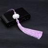 Pingente Tassel de Lótus Dupla Face Semente de Borla Imitação de Jade Branco Traje Antigo Hanfu Pingente de Ventilador Pingente Tassel Joia Decorativa Antiga Pingente Atacado