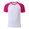 Camiseta de Verão Logo Personalizado Raglan Secagem Rápida Camisa Publicitária Manga Curta Estampada Gola Redonda Algodão Puro Ombro Roupa de Trabalho Feita Sob Medida