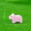 Miniatura de paisagem simulação escultura em madeira raposa, dinossauro e outras fofas figuras de animais - acessórios decorativos DIY para paisagismo de jardim e pequenos enfeites
