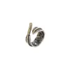 Nuevo Anillo de Pluma Desgastada Transfronterizo Europeo y Americano Nuevo Estilo Étnico Nicho para Mujer Anillo de Plata Estilo Chino Anillo Abierto