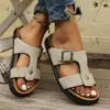 Sandalias de Talla Grande Transfronterizas de Aliexpress 2026 Nuevo Estilo Europeo y Americano Hebilla Zapatos Birkenstock Casuales de Una Tira Sandalias de Playa