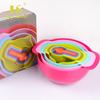 Venta al por mayor directa de fábrica creativo tamiz de arroz para cocina juego de ensaladera juego de repostería taza medidora arcoíris tazón juego de 10 piezas