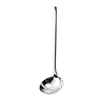Cucharas Públicas de Acero Inoxidable 304 Transfronterizas para Platos, Fugas, Cuchara de Acero Inoxidable de Alta Gama para Hot Pot, Fugas, Cuchara de Sopa con Mango Largo para el Hogar, Cuchara de Servicio para Hotel