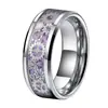 Anillo de Moda Popular Transfronterizo Shengxi de Acero Inoxidable para Nicho Joyería al por Mayor Color Acero Fibra de Carbono Púrpura Engranaje