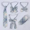 Camisa de Nudo Corbata Estudiante Lazo Uniforme JK Japonés Cuello de Helado azul claro Cuello de Vestido Flor Todo Fósforo Genuino