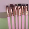 Promoção Quente Novo Produto Conjunto de 6 Pincéis para Sombra Cabeça Redonda Conjunto Completo Pincel para Lábios Maquiagem para Olhos Ferramentas de Beleza em Estoque