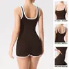 Traje de Yoga de una Pieza de Alta Gama para Mujer, Jumpsuit de Fitness y Espalda Hermosa, Cinturón Ajustado para Deportes de Baile, Almohadilla para el Pecho, Traje de Yoga Aéreo