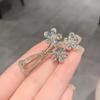 Broche de Cristal de Zirconia Imitación de Flor Elegante Fresca de Estilo Coreano Diseño para Mujer Pin Accesorios para Chaqueta de Traje Antiluz