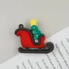 Llavero de Navidad Papá Noel Llavero de Resina Colgante Decoración de Árbol de Navidad de PVC Figura de Caja Sorpresa Mayoreo