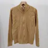 Ropa de Mujer Transfronteriza al por Mayor Estilo Europeo y Americano Nuevo Suéter de Punto Trenzado con Cremallera Doble y Cuello Alto Moda Versátil Abrigo Suéter