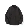 Yidao Vintage 2026 Otoño Nuevo Estilo Hong Kong Camisa Oversize de Color Sólido para Hombre, Marca de Tendencia, Camisa de Manga Larga Suelta de Gama Alta