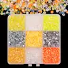 Taladro de resina plano de 9 rejillas transfronterizo AB gelatina decoración de uñas taladro diy galvanizado oso violento palillo de joyería taladro