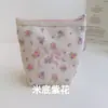 Bolsa de maquiagem de alta qualidade, pequena, com bordado de laço floral de algodão, bolsa de armazenamento para viagem, envelope vermelho de boca, atacado de fábrica