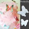 2PCs borboleta fondant bolo impressão molde de corte molde biscoito molde em estoque atacado OPP pacote simples