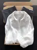 Camisa Branca de Linho com Gola Polo para Mulheres no Verão, Leve e Respirável, Blusa Casual Solta de Algodão e Linho