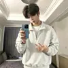 Sudadera Pesada con Media Cremallera para Hombre y Mujer Top de Pareja Marca Popular para Hombre Cuello Alto Americano Chaqueta Casual Juvenil Estudiante Moderna