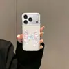 Capa de Celular com Cordão de Laço Rosa para iPhone 16 Pro Max Adequada para Apple 17 Air Tendência 14 Pulseira 15 Pro