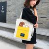 Bolsa de lona feminina de grande capacidade, bolsa mensageiro, uma geração de estudantes ins de grande capacidade, bolsa de ombro casual coreana, atacado