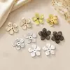 Acessórios de Miçangas Estilo Antigo Pétalas de Flor de Pessegueiro de Cinco Pétalas Materiais para Artesanato DIY Copo Flor Copo de Miçangas Materiais para Leque Redondo Acessórios para Joias