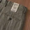 Pantalones de Lino Puro Suave para Hombre, Rectos, de Negocios y Casuales, Delgados, Refrescantes y Transpirables, Importados, Verano 2025