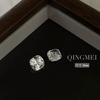 Qingmei flash explosivo boutique circonita inferior súper brillante decoración de diamante para uñas carbono alto transparente cuadrado grueso azúcar de roca ovalado circonio
