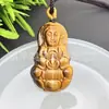 Pingente da Paz de Pedra Olho de Tigre Natural Pingente de Buda Guanyin Pedra Olho de Tigre Pedra que Muda de Cor Placa de Dragão Pingente de Paisagem Jade Atacado