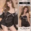 Floral Emotion Almohadilla para Sujetador Marina Encaje Estilo Puro Deseo Satén Encaje Espalda Descubierta Tirante Tentación Adornado Conjunto de Bata a Juego A543