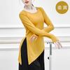 Roupas para Prática de Dança Tops para Mulheres, Roupa para Yoga e Dança, Dança Moderna, Dança Chinesa, Dança Clássica, Manga Longa Slim-Fit para Adultos