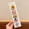 Pinza para el pelo de niños Dopamina Lindo Moño Pinza pequeña para el pelo Pinza para bolsa de tela de bebé Lado Flores de Dibujos Animados Pinza Fina para el pelo