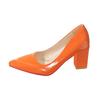 Zapatos de Moda Franceses de Tacón Alto Talla 43 de Piel Charol Puntiagudos Nuevo Otoño 2024 Tacón Grueso Estilo Hada Zapatos Individuales 7.5cm
