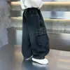 Jeans de Otoño para Niños Estilo Coreano Pantalones Curvos Elegantes 2026 Nuevos Pantalones de Primavera y Otoño Pantalones Rectos de Pierna Ancha para Niños