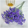 Venta al por mayor de fábrica flor morada de simulación para boda decoración de boda fila de camino flor flor de seda flor artificial flor artificial de plástico