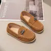 Primavera, Verão Novidades Sapatilhas Planas de Dança para Meninas Slip-on Casuais Antiderrapantes Mocassins Cabedal Macio Sola Macia Respiráveis Sapatos Oxford Simples