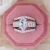 Alianças de Casamento Europeias e Americanas Transfronteiriças, Design Empilhável de Luxo Leve, Presente de Aniversário para a Noiva R5388