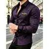 Nova Camisa Masculina de Manga Longa com Estampa 3D Outono 2026 Primavera e Outono SHEIN AliExpress Moda Transfronteiriça Tendência Top
