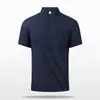 Camisa Polo de Manga Corta para Hombre con Tejido Waffle de Verano, Sin Costuras, Adhesivo Prensado, Amigable con la Piel, Alta Elasticidad, Corte Ajustado, Camiseta Casual de Negocios