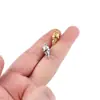 Acero Inoxidable Oro Real 18K Estéreo Helado Colgante Pequeño DIY Collar Pulsera Conservación del Color Joyería Hecha a Mano Accesorios Material
