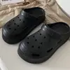 Sapatos de Caverna de Queijo com Solado Grosso para Mulheres, Roupa de Verão, Celebridade da Internet, Casa, Antiderrapante, Sensação de Banheiro, Sandálias para o Verão