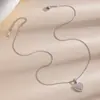 Collar con Colgante Redondo de Diamantes Completos Corazón Cruz Ojo del Diablo Cadena de Hueso de Serpiente Incrustaciones de Pedrería Colgante de Tierra Cadena Versátil para Clavícula Mujeres