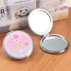 Mini espejo cosmético portátil para mujer, pequeño, bonito, portátil, plegable, para dormitorio de estudiantes, espejo de mano de doble cara
